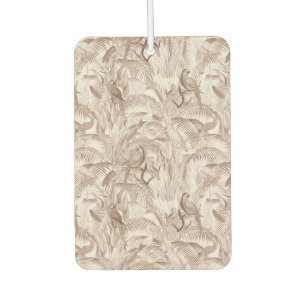  Mocha Mousse Tropical Birds and Palm Leaves Car Air Freshener
