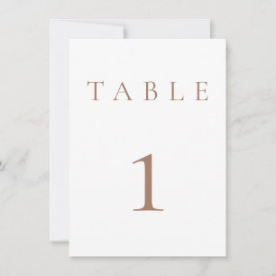 Mocha Mousse & White Wedding/Event Table Number