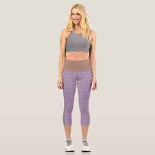 mocha pattern High Waisted Yoga Capris