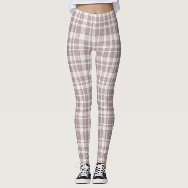 Mocha Plaid Women's Leggings (Front)