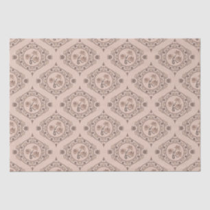 Mocha Rococo Revival Lotus Mandala Mid Mod Ogee Tissue Paper