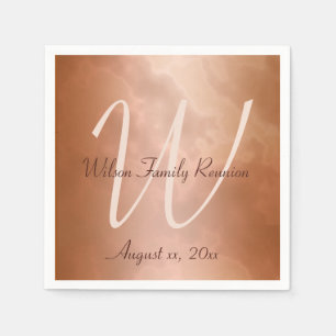 Mocha Rose Marble Personalised Napkin