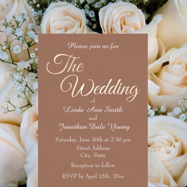 Mocha Simple Style Script Wedding (In Situ Wedding)