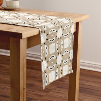 Mocha Swirl Monochrome Mirage Short Table Runner