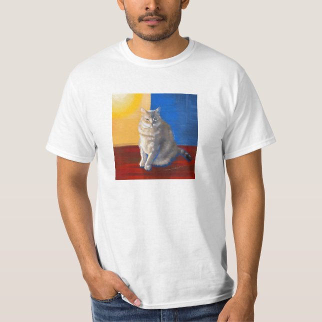 "Mocha the Cat" – Impressionist Style T-Shirt (Front)