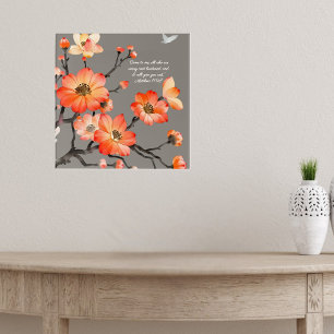 Mocha Verona Sunset Floral Customisable  Poster