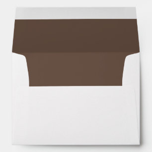 Mocha Wedding Elegant Modern Return Address Envelope