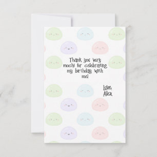 Mochi Birthday Thank You Card