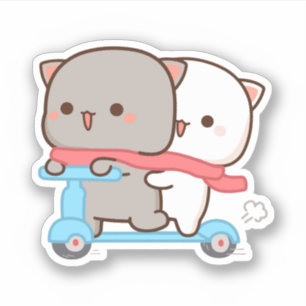 mochi cat peach and goma