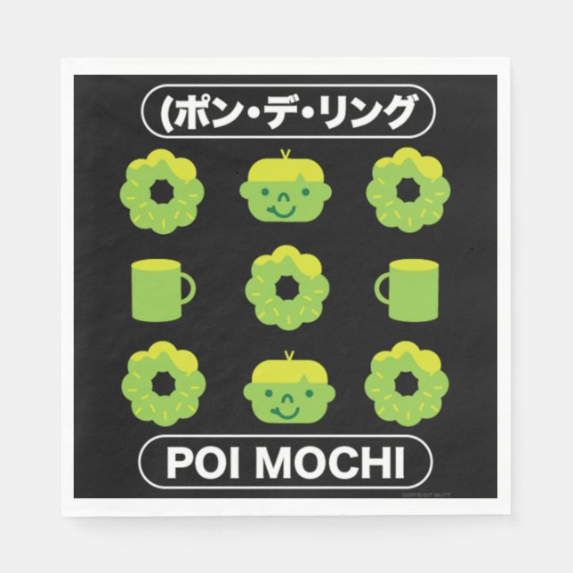 Mochi Donuts Poi Mochi And Coffee   Napkin (Front)