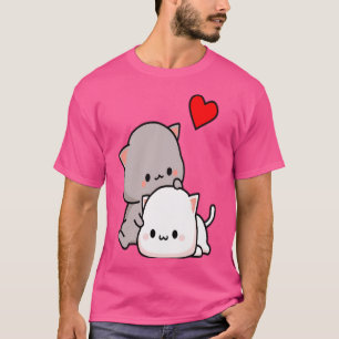Mochi Peach Cat Goma Love Is Kind Love Hugs Kisses T-Shirt