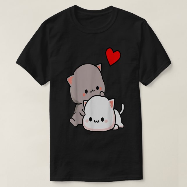 Mochi peach cat goma love, Valentine’s day 2022  T-Shirt (Design Front)