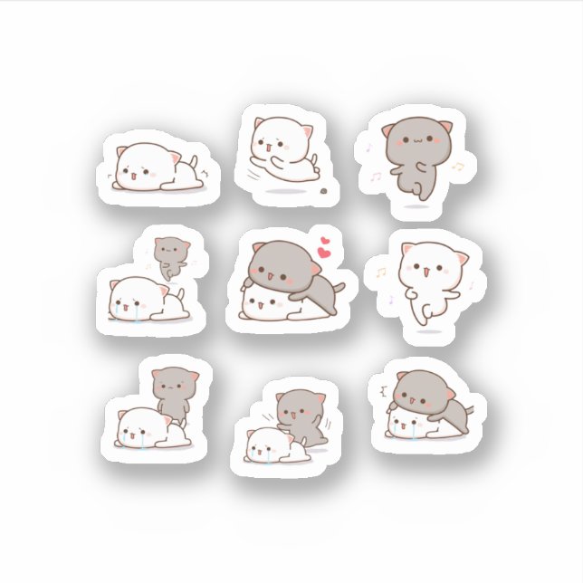 Mochi Peach Cat Sticker Pack (Front)