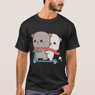 Mochi Peach Goma Cats riding scooter  T-Shirt