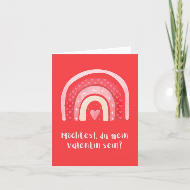 Möchtest du mein Valentin sein?, German Valentine  Card (Front)