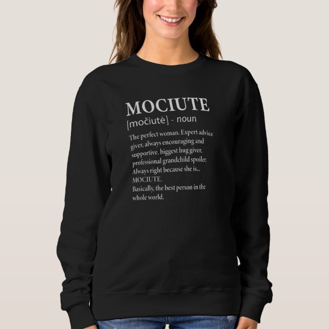 Mociute Definition Grandma  Funny Grandmother Pull Sweatshirt (Front)