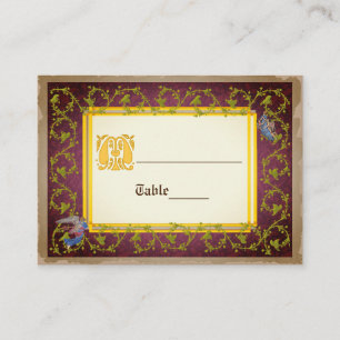 Mock Up Mediaeval Illuminated Manuscript Wedding Place Card