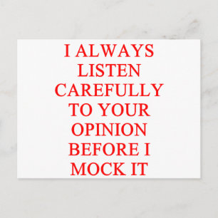 MOCK you insult Postcard