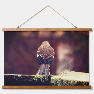 Mocking Bird in the Rain Hanging Tapestry