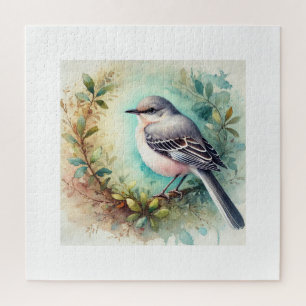 Mockingbird 220824AREF148 - Watercolor Jigsaw Puzzle