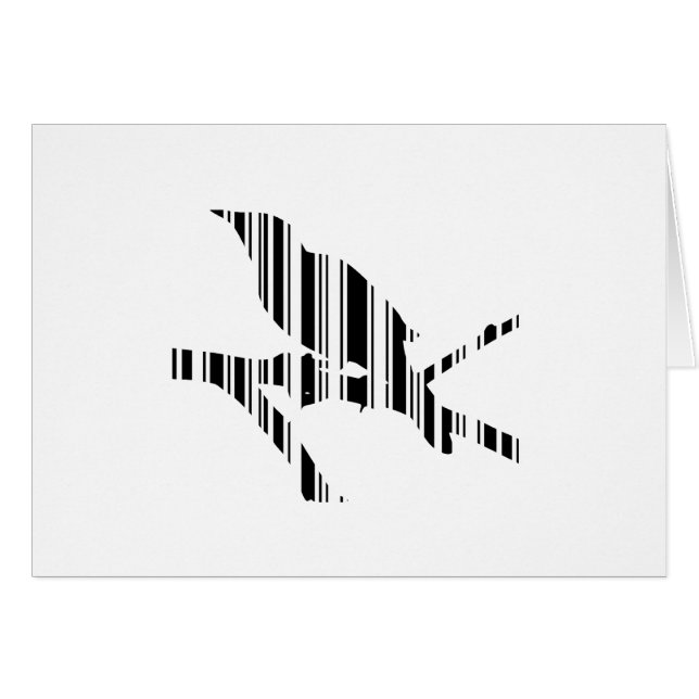MOCKINGBIRD BAR CODE Bird Barcode Pattern Design (Front Horizontal)
