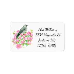 Mockingbird Magnolia Return Address Label