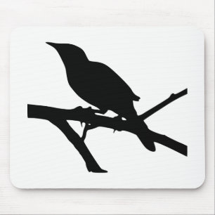 Mockingbird Silhouette Mouse Pad