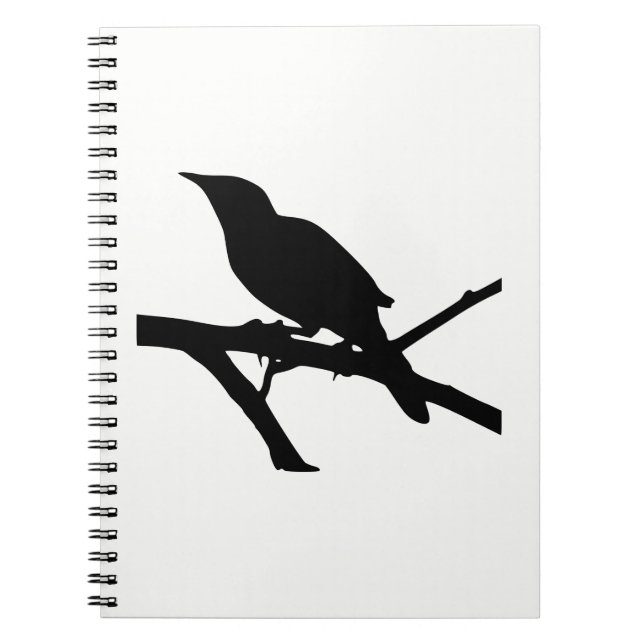 Mockingbird Silhouette Spiral Notebook (Front)