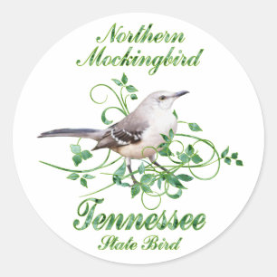 Mockingbird Tennessee State Bird Classic Round Sticker