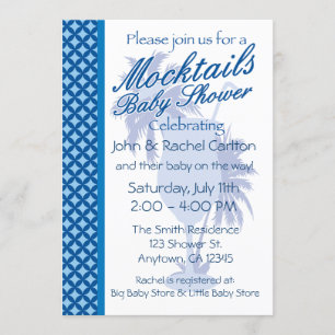 Mocktail Baby Boy Shower Invitation