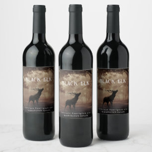 Mockup Black Elk Forest Custom Wine Labels