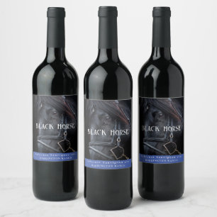 Mockup Black Horse Western Custom Wine Labels