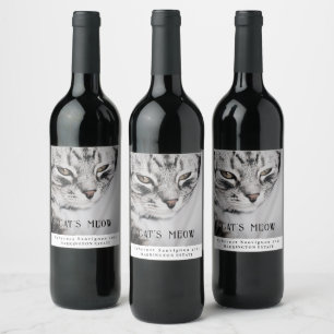 Mockup Cat's Meow Custom Wine Labels