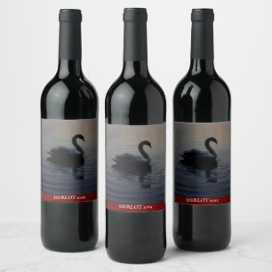 Mockup Elegant Swan Custom Wine Label