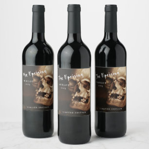 Mockup Human Skull Skeleton Custom Wine Labels