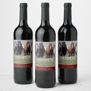 Mockup Vintage Stampede Western Custom Wine Labels