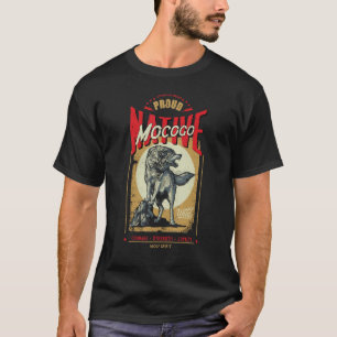 Mocogo Native American Indian Born Wolf Spirit Ret T-Shirt