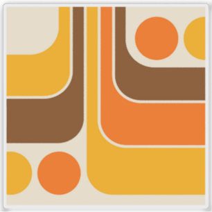 Mod 1970s Retro Style Geometric Design