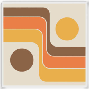 Mod 1970s Retro Style Geometric Design