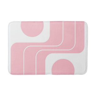 Mod 1970s Retro Style Geometric Design Bath Mat