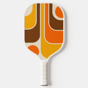 Mod 1970s Retro Style Geometric Design Pickleball Paddle