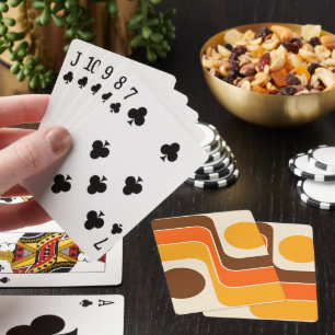 Mod 1970s Retro Style Geometric Design Playing Cards