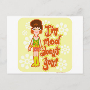 Mod About You Girl Postcard