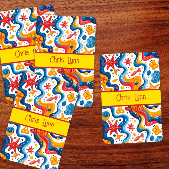 Mod Abstract Beach Theme with Starfish Playing Cards (Creator Uploaded)