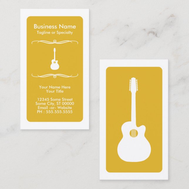 mod acoustic guitar business card (Front/Back)