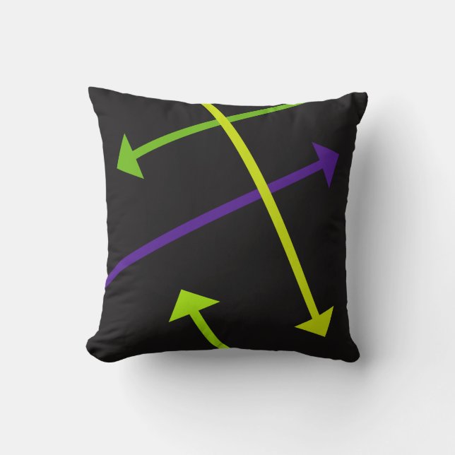 Mod Arrow on Black Cushion (Front)