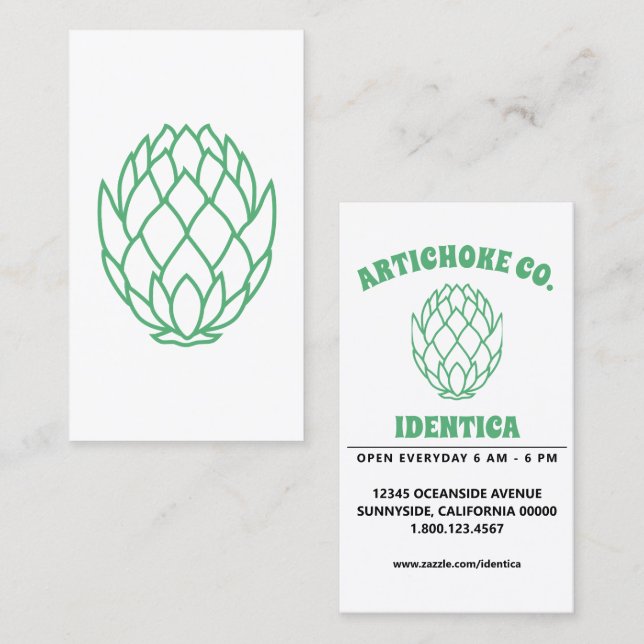 mod artichoke business card (Front/Back)