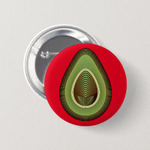 mod avocado 6 cm round badge