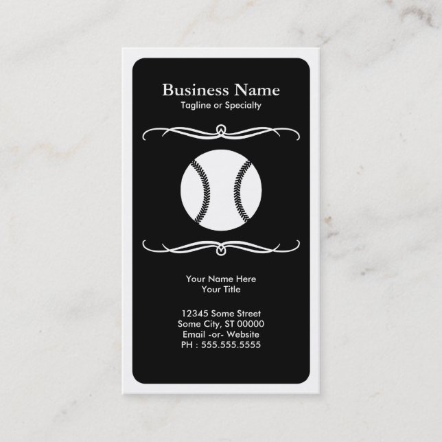 mod baseball business card (Front)