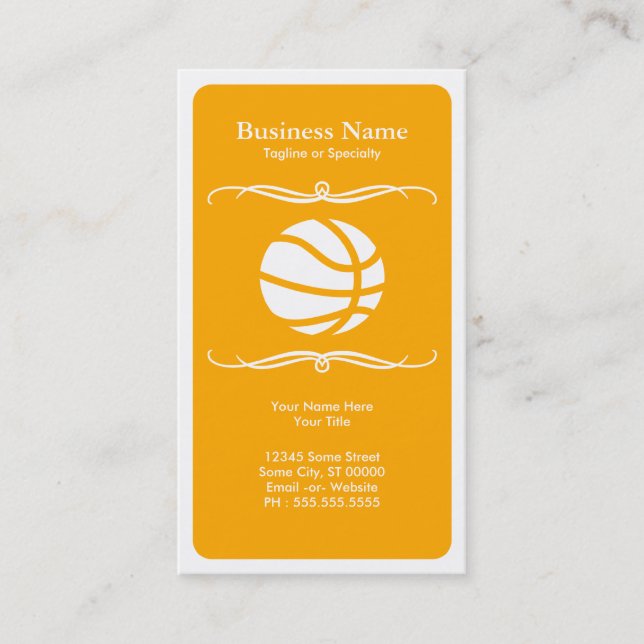 mod basketball business card (Front)